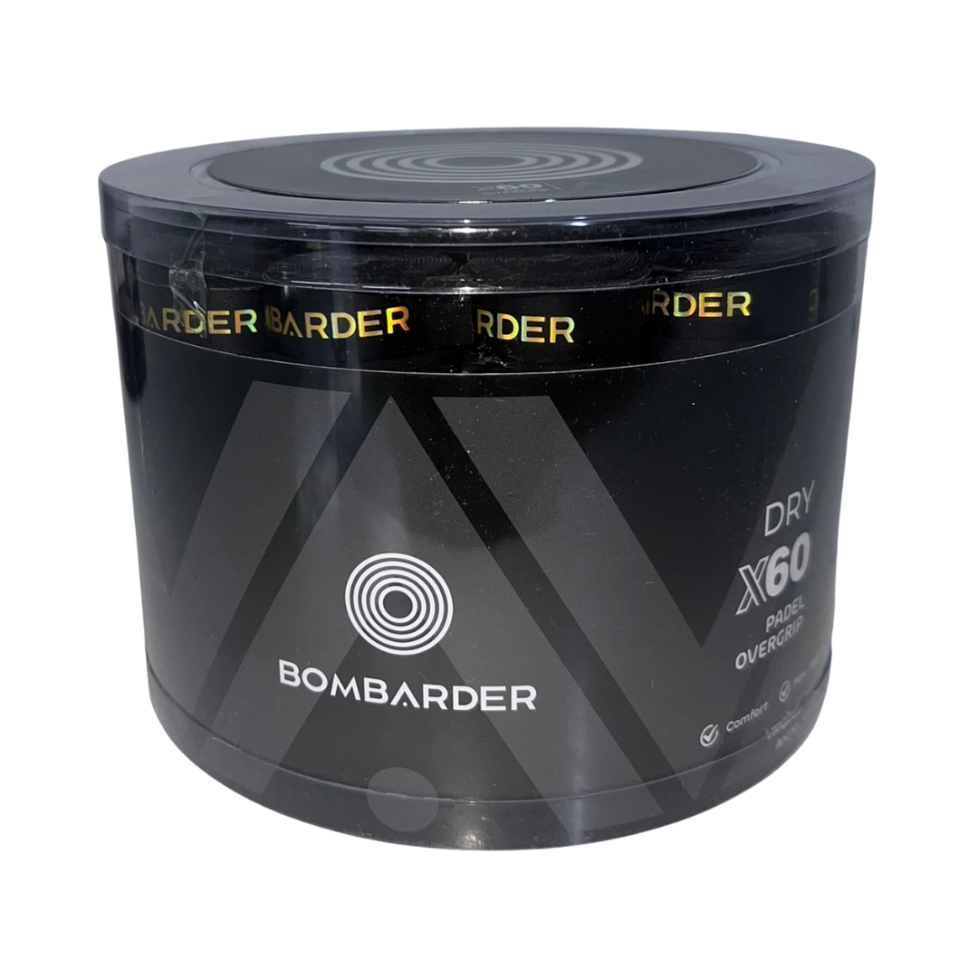 Tambor Overgrips Bombarder Dry Lisos Negros (x60)