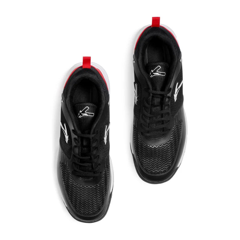 TENIS SET NEGRO ROJO