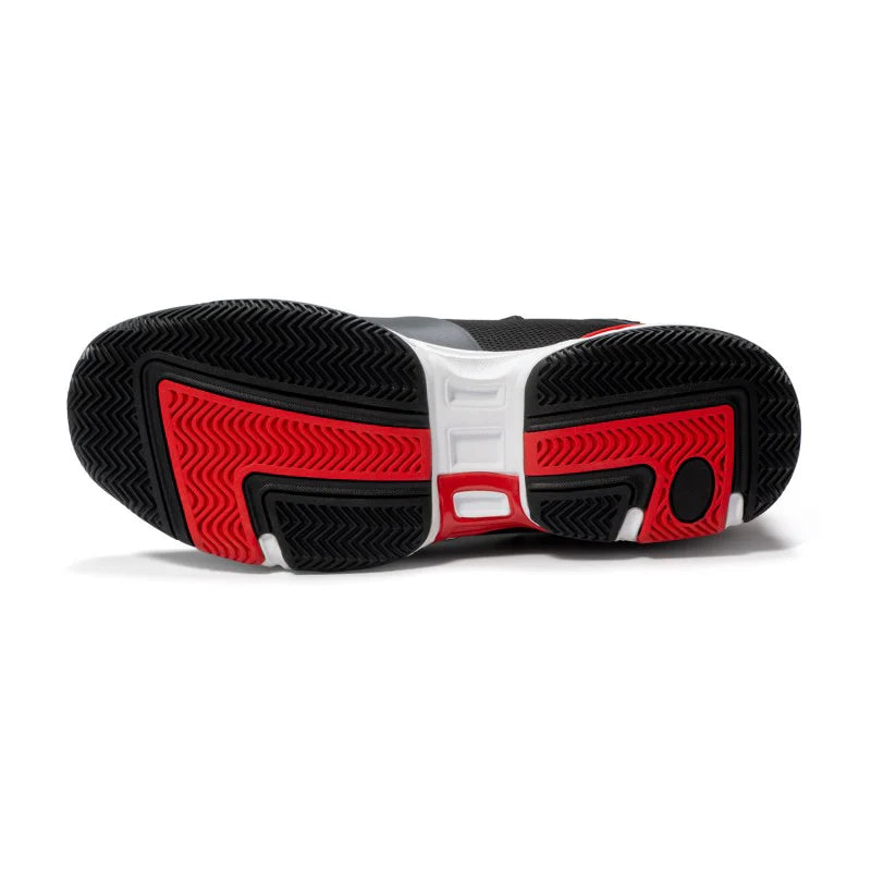 TENIS SET NEGRO ROJO