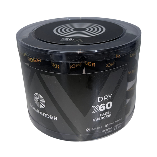Tambor Overgrips Bombarder Dry Lisos Negros (x60)