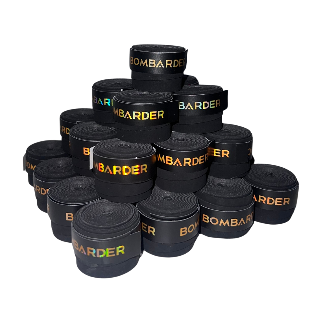 Tambor Overgrips Bombarder Dry Lisos Negros (x60)