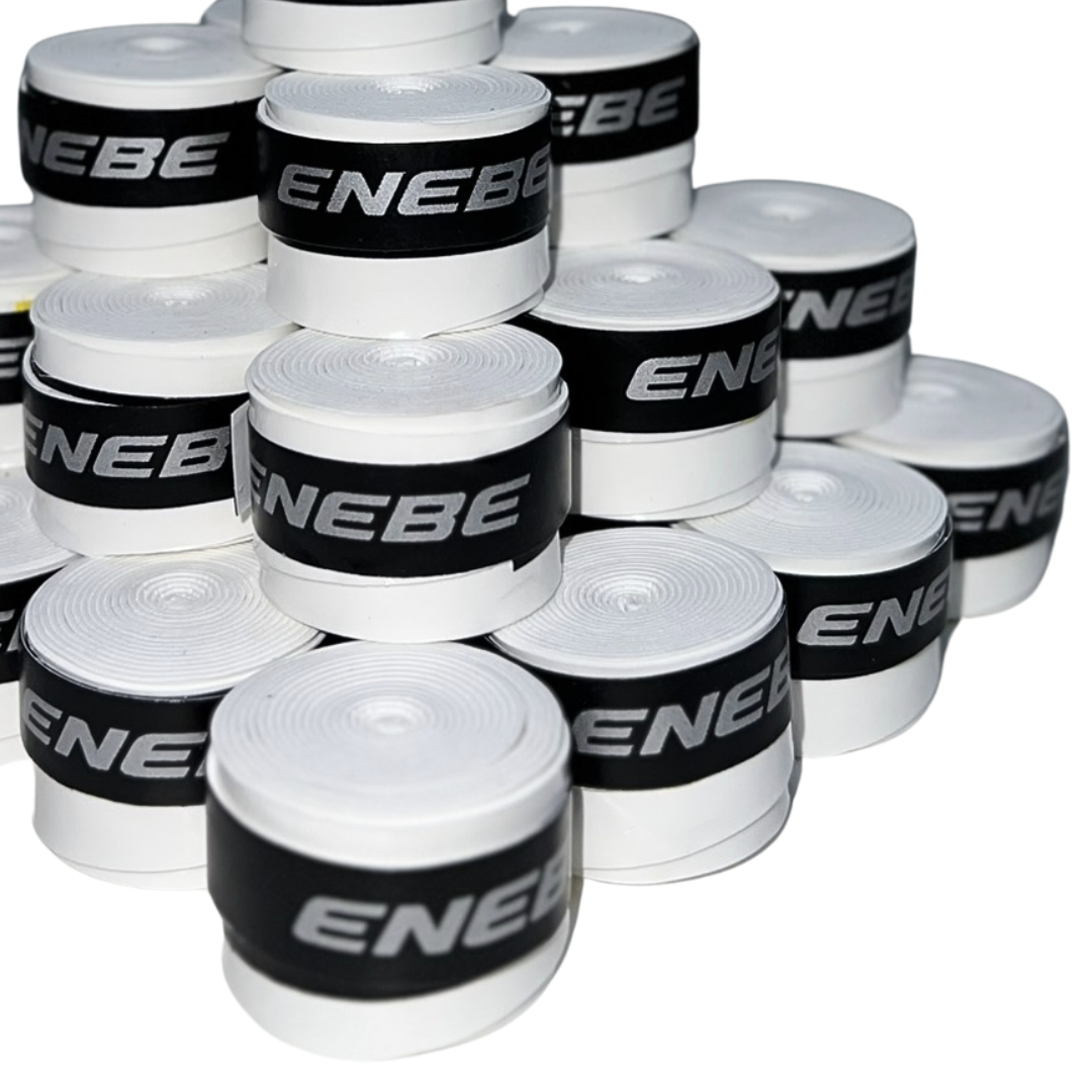 Tambor Overgrips Enebe Lisos Blancos (Pack x100)