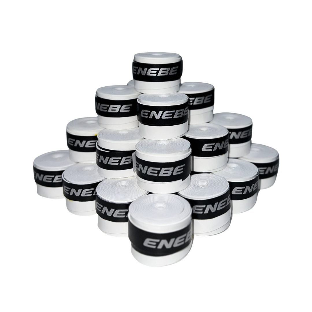 Tambor Overgrips Enebe Lisos Blancos (Pack x100)
